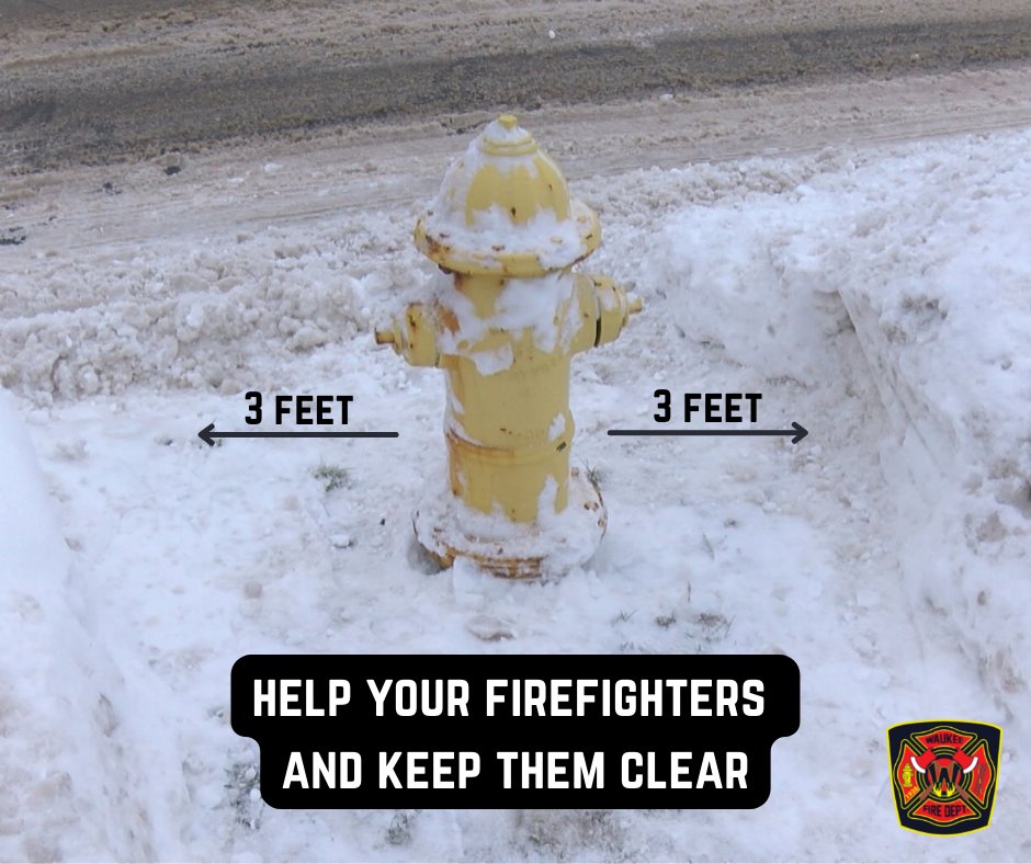 Every second counts in an emergency!
You can help by removing any snow or ice from the fire hydrant near your house and clearing a path from the hydrant to the street. We appreciate your help!