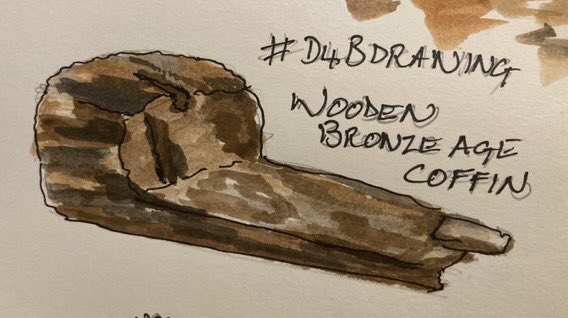 richardhosgood's tweet photo. 3/3 and #DiggingForBritain episode 6 went back to the north - as did our artists on #d4bdrawing with Roman wooden figures, Bronze Age wooden coffins. A clay pipe from Rochdale and Pictish bone pin and comb really emphasising the diversity of offerings this series #archaeology https://t.co/dNPR1arVvp