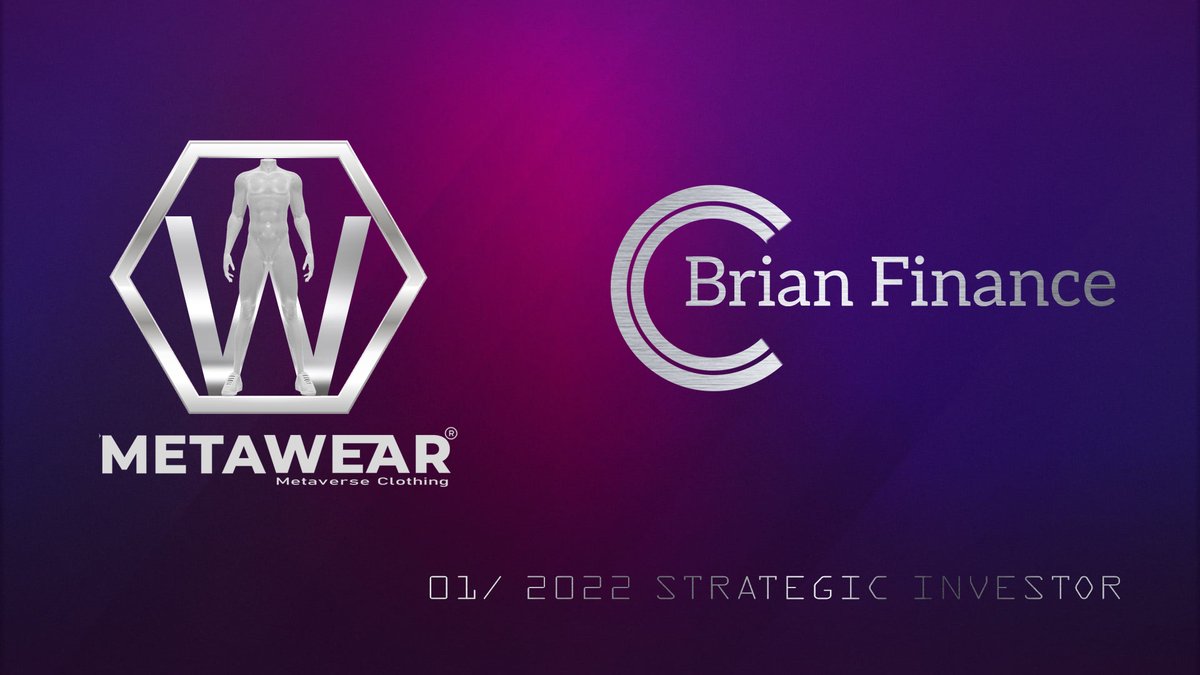 metaweartoken's tweet photo. 🍀We are pleased to announce our latest investor and strategic partner, Brian Finance (UK) 🍀
They are one of the most respectable capital firms in the crypto space.
#MetaWear #Metaverse #Metaversewear $WEAR
https://t.co/hRHSZnw6SS https://t.co/PwwWAAVDit