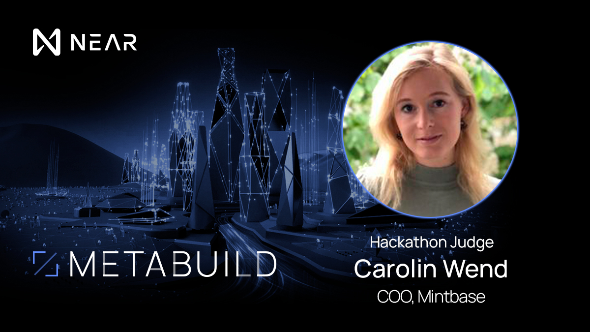NEARProtocol's tweet image. 2/ Have your #MetaBUILD submission reviewed by @Mintbase Co-Founder @CarolinWend!

Before founding @Mintbase, an NFT platform on @NEARProtocol, Carolin was a research assistant for the German Parliament, focusing on blockchain technology.