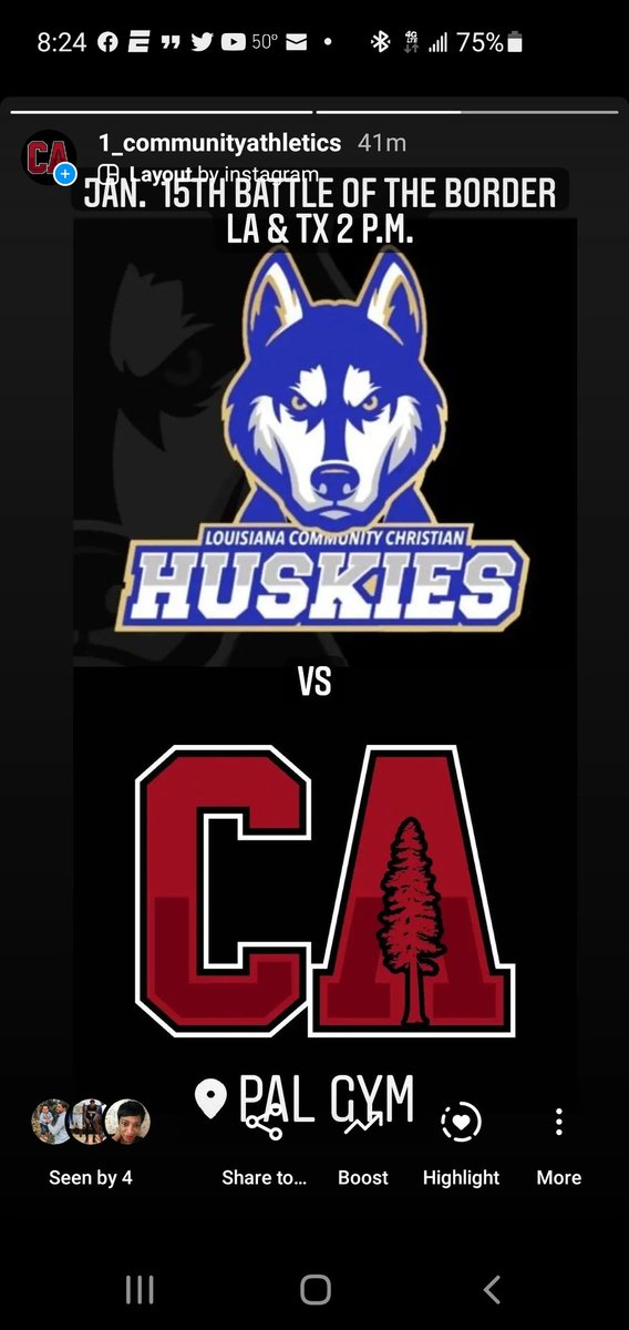 CommunityAthle1's tweet photo. Community-Athletics vs Louisiana Huskies Jan 15th. 2pm at PAL GYM
2910 Southmore Ave. Pasadena, TX https://t.co/YQi1B0amaF