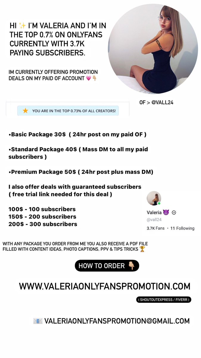 Val21naughty's tweet photo. I’m Valeria Top 0.7% on OF with 3.7K paying subscribers. I'm currently doing OF promo sale. I offer shout out packages for as little as 30$ and I also offer deals with guaranteed subscribers such as 100$ for a 100 guaranteed subscribers and more #onlyfanspromotion #onlyfanspromo https://t.co/hK2AGul27U