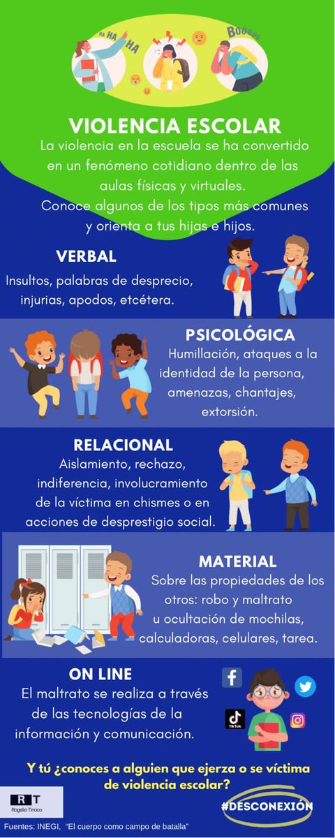 TinocoGRogelio's tweet photo. #Educación
La #ViolenciaEscolar es una práctica común entre estudiantes que debe prevenirse y atenderse.
#Desconexión @SEB_Edomex
@ma_pureza @AnastasiaVega21 @MiguelAngelTMtz @liliapatriciafj @ArturoH19772369 @SeducEdoMex @SolorioGuilmar @MarcoAMontiel @tribu_nydo https://t.co/lfK1iyQOXh