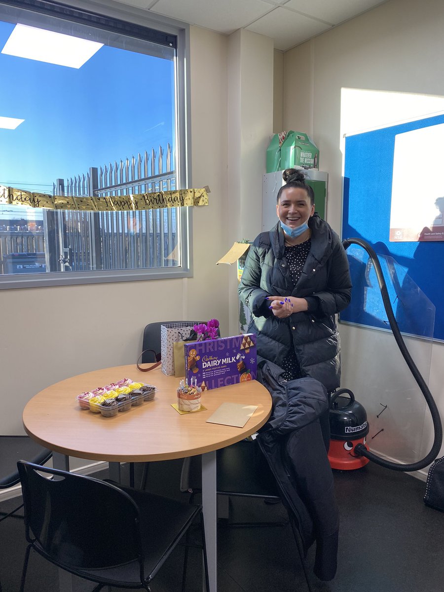🎊HAPPY BIRTHDAY🎊 to our branch manager <a href="/iddon_polly/">Polly Iddon</a> for next Friday. 🌟 We had a little celebration here at Crewe with the team🌷 <a href="/MoniqueHiggs2/">Monique Higgs</a> <a href="/JordanBatty8/">Jordan Batty</a> <a href="/JohnCha58793912/">John Chambers</a> <a href="/MeganHoodERAC/">Megan Hood</a> . We hope you’ll have an amazing week off! 🎁💐