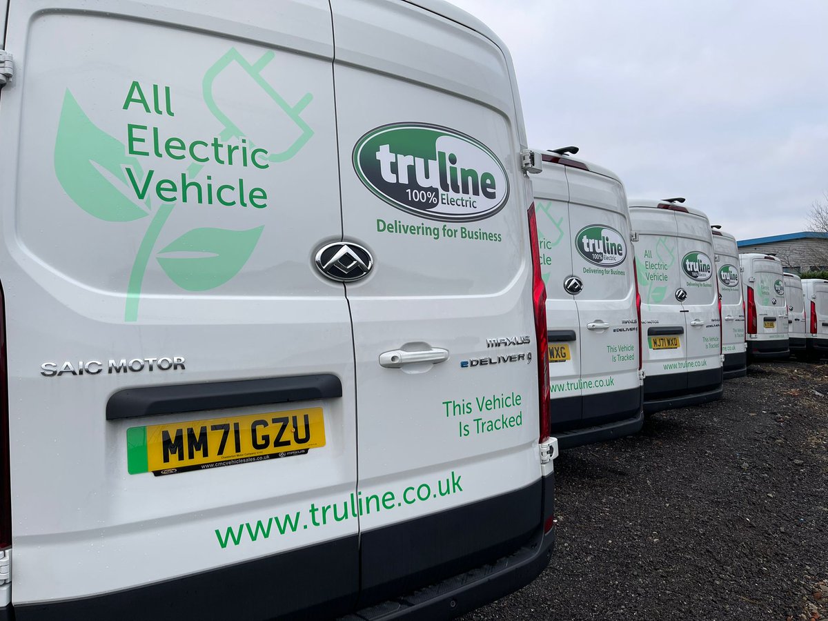 evo_partnership's tweet photo. It’s been an exciting week for Truline with the arrival of their new all-electric vans just days away! The Gilmorton team has been busy installing chargers ready for the new arrivals to begin transporting goods around the country #sustainability #netzero #allelectric https://t.co/RA8xuWITIw