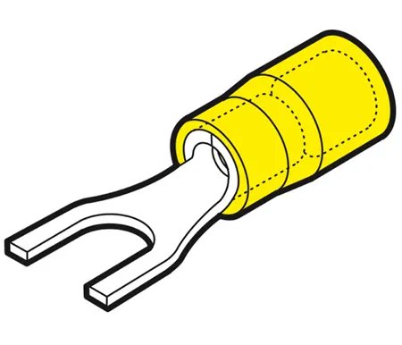 MajorElectronix's tweet image. The Cembre GP-U8 spade terminal is insulated with a yellow polycarbonate. It accepts 12-10 AWG wire and has a 5/16&quot; stud size with an operating temperature of -20 C to 115 C (-4 F to 239 F). #Cembre #SpadeTerminal buff.ly/3qrXF4h