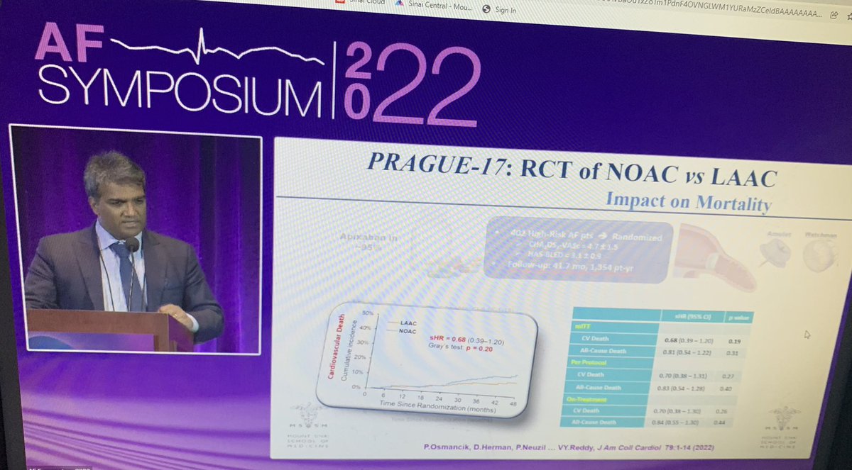 Excellent talks and innovative research and technology is on display during the ongoing #AFsymposium @VivekReddyMD @MoussaMansour10 Looking forward to participating in live case today @ 11pm! Tune in!