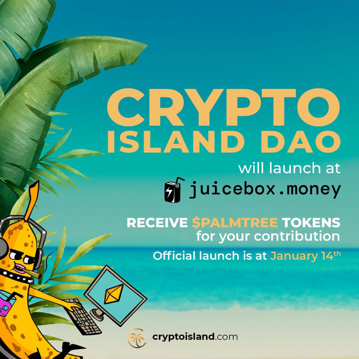 kimdulos00's tweet photo. @zerohedge The #CryptoislandDAO is effectively a platform to raise funds to purchase the desired island of Little Whale Cay, we will be attempting this by selling $PALMTREE tokens through Juicebox.

@CryptoislandInc $CISLA #CISLA #CryptoIsland #DAO #CryptoIslanddao #PrivateIsland #BNB https://t.co/35PpSfyGui