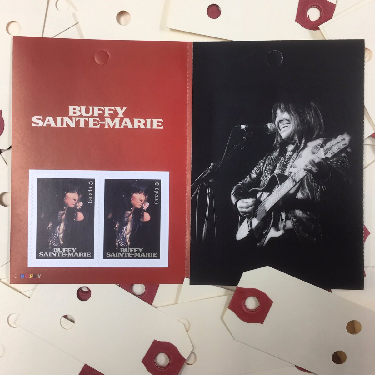 Buffy Sainte-Marie stamps are now available at TownofYork.com and at the counter at TOs1stPO!