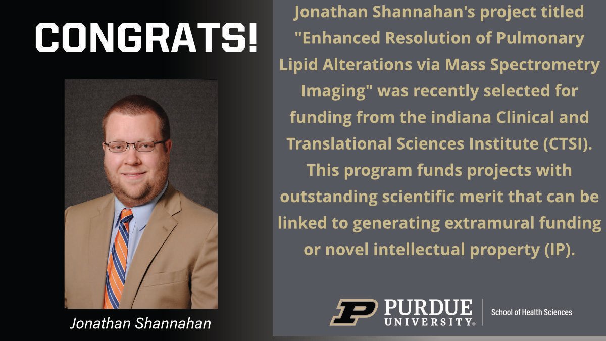 For more information on Dr. Shannahan and his research click on this link➡bit.ly/3qqAtmV
#PurdueHSCI #PurdueHHS #PurdueResearch #MyGiantLeap #PurdueUniversity