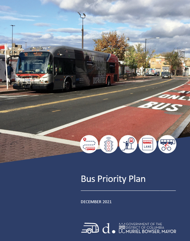 DDOTDC's tweet photo. The #Districtβs #moveDC plan calls for creating a transit priority network by implementing 25 miles of dedicated bus lanes by FY25. π how our @DDOTDC teams will meet this goal in the Bus Priority Plan. πhttps://t.co/BERAz30Qiw https://t.co/BJapiXfWQo