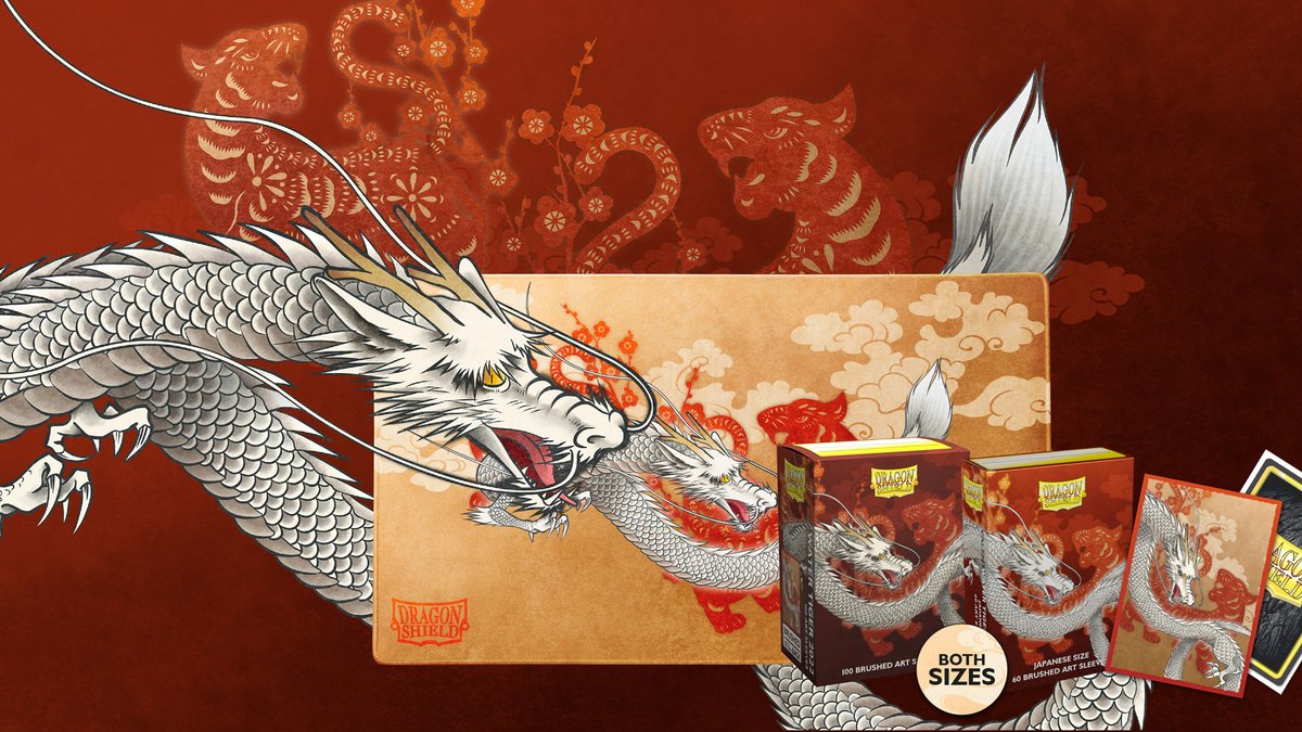 DragonShield_'s tweet photo. Celebrating the upcoming Year of the Water Tiger with awesome Brushed Art Sleeves!

Available in both our sizes and as a beautiful matching playmat!

Giveaway: 3 packs of sleeves + matching playmat. Retweet to enter.

Follow/enable messages, so we can contact you if you win. https://t.co/LisQ1KaYL1