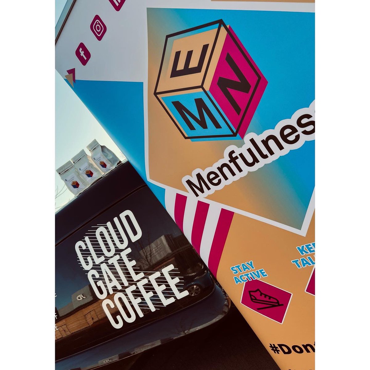YMenfulness's tweet photo. Great catch up with Cloud Gate Coffee today to chat about our new campaign, #BrewChat ☕️
72hrs since it launched, the sales have been enough to fund counselling sessions for a man at crisis point. Ultimately, you’ve bought the coffee & changed someone’s life ❤️ #DontManUpSpeakUp https://t.co/4YcPXB44Sp