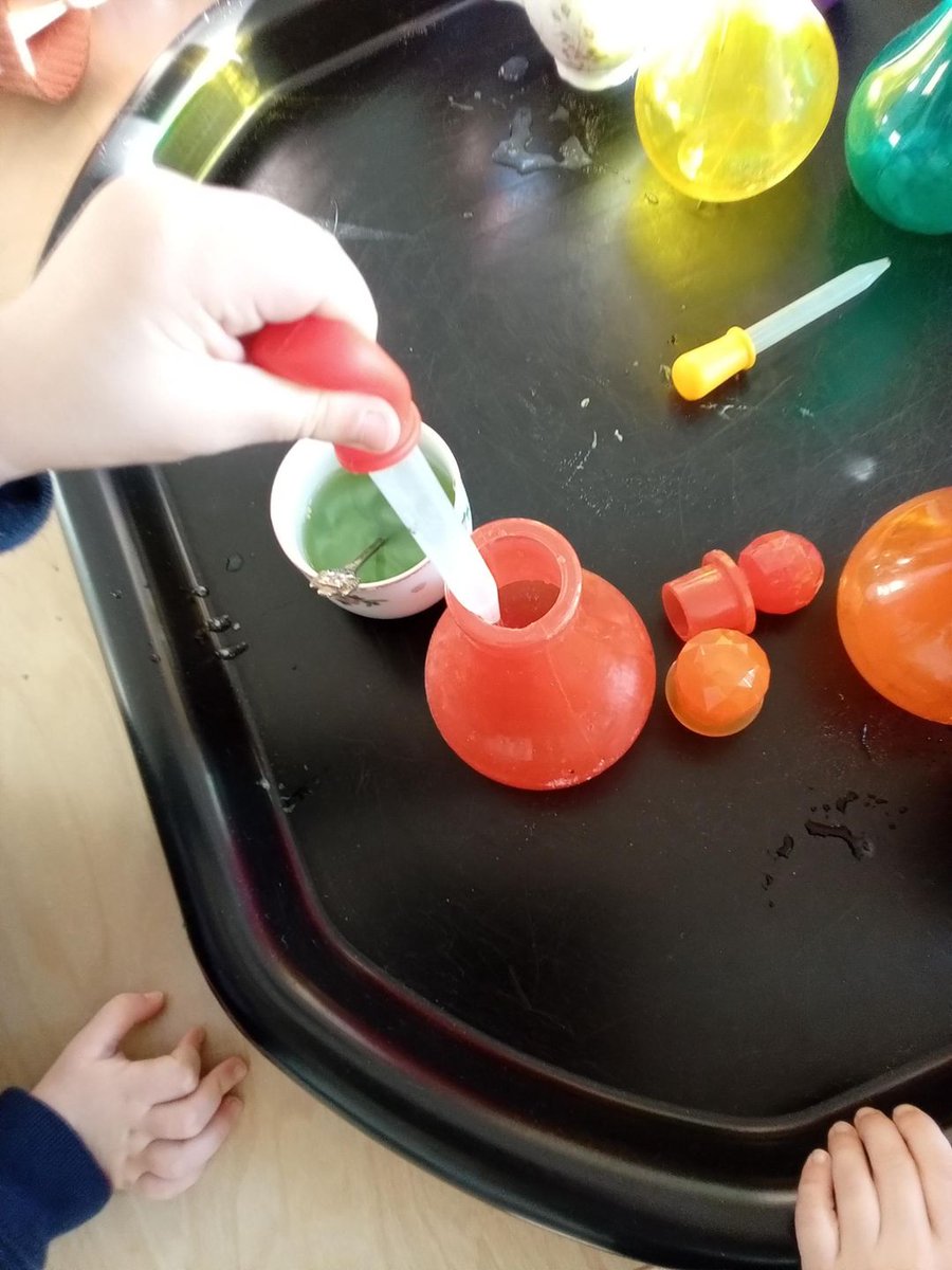 PeanutsNursery's tweet photo. Our Little Peanuts always have the freedom to explore in their own ways.
Today they have been mixing potions, but sometimes it becomes 'making a swamp' instead! #CuriousityApproach #LearningThroughPlay #UniqueChild #BirthToFiveMatters https://t.co/PvJ9gyEty7