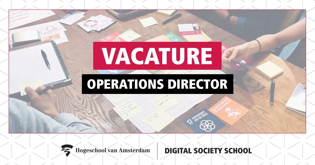 Digital Society School (@dssamsterdam) on Twitter photo Operations Director gezocht! Je bent verantwoordelijk voor de dagelijkse operatie en aansturing van teams met creatieve en internationale professionals (20 fte). Iets voor jou? Solliciteer nu ➡️ bit.ly/3trHRQV <a href="/WerkenbijHvA/">Werken bij de HvA</a> #hva #amsterdam #werk #vacature #onderwijs Operations Director gezocht! Je bent verantwoordelijk voor de dagelijkse operatie en aansturing van teams met creatieve en internationale professionals (20 fte). Iets voor jou? Solliciteer nu ➡️ bit.ly/3trHRQV <a href="/WerkenbijHvA/">Werken bij de HvA</a> #hva #amsterdam #werk #vacature #onderwijs