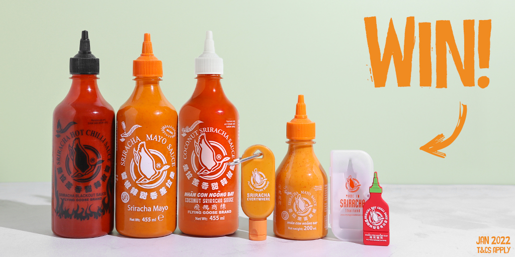 Sriracha_FG's tweet image. FOLLOW + RT for your chance to #WIN this handsome bundle of Flying Goose Sriracha Sauces, including our new Sriracha Coconut flavour, ideeeeal for when your dishes call for a tropical twist 🥥

#Competition #FreebieFriday
