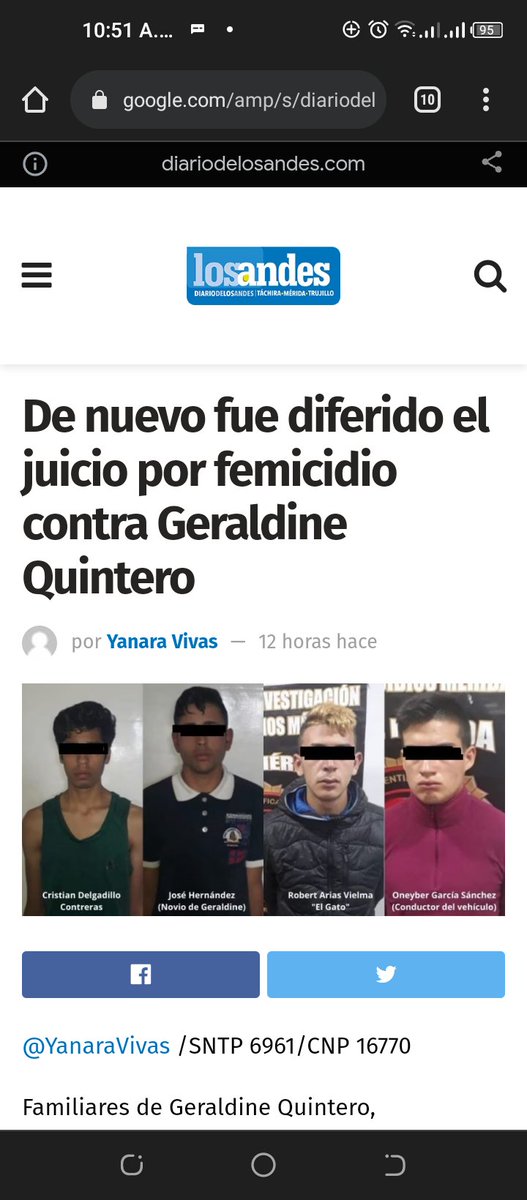 MiraSoyWill's tweet photo. El 6 de enero, su exnovio, José Hernández Andrade, de 19 años de edad, le disparó luego de una discusión y la dejó desangrarse en el maletero de su carro mientras él manejaba para salir de la ciudad y deshacerse del cadáver. 
#Venezuela #13Ene #Noticias #VenezuelaUnidaInvencible https://t.co/WgKmCeoTWx