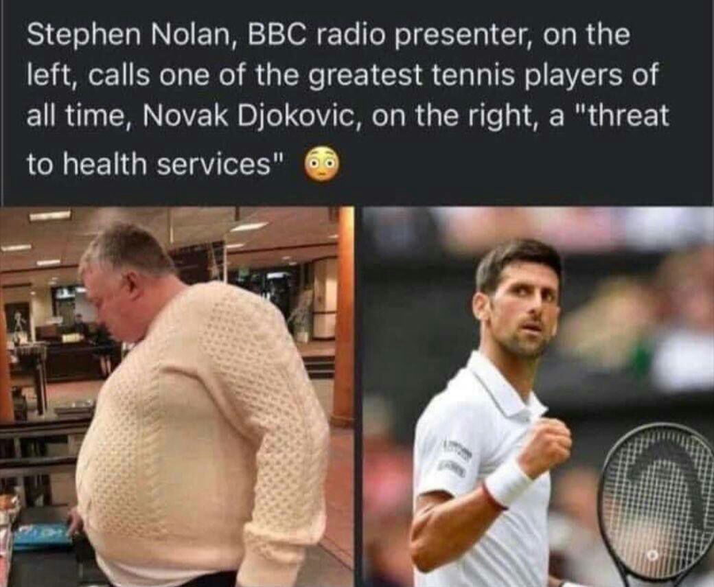 This is the level of stupidity abd persecution. #BBC #nolandsman <a href="/BBCWorld/">BBC News (World)</a> #Djokovic #WeStandWithNovak