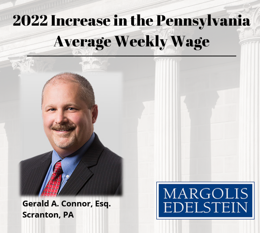 Margolis Edelstein defends employers and their worker’s compensation carriers throughout Pennsylvania.
Link to read more: margolisedelstein.com/blog/2022-incr…

#Law #WorkersCompensation #Wage #EmploymentLaw #Pennsylvania