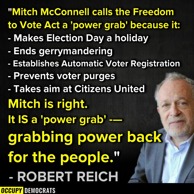 OccupyDemocrats's tweet photo. Exactly! #Wewantvotingrights https://t.co/EgZYnwK0Jc