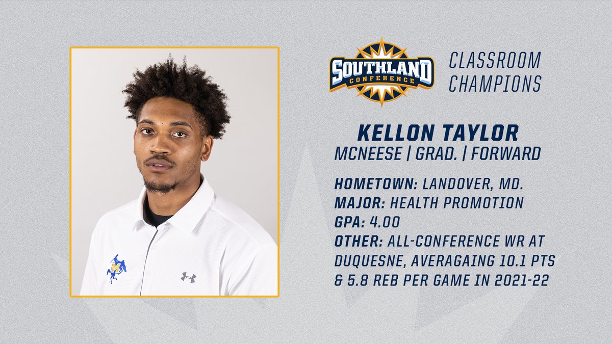 SouthlandSports's tweet photo. Congrats to Andre and Kellon, our 𝘾𝙡𝙖𝙨𝙨𝙧𝙤𝙤𝙢 𝘾𝙝𝙖𝙢𝙥𝙞𝙤𝙣𝙨 for today's Southland 🏀 Game of the Week between @HBUBasketball &amp; @McNeeseMBB❗️ 📚💯 #SouthlandStrong #DawgsUp #GeauxPokes https://t.co/o1VzPLhM3n