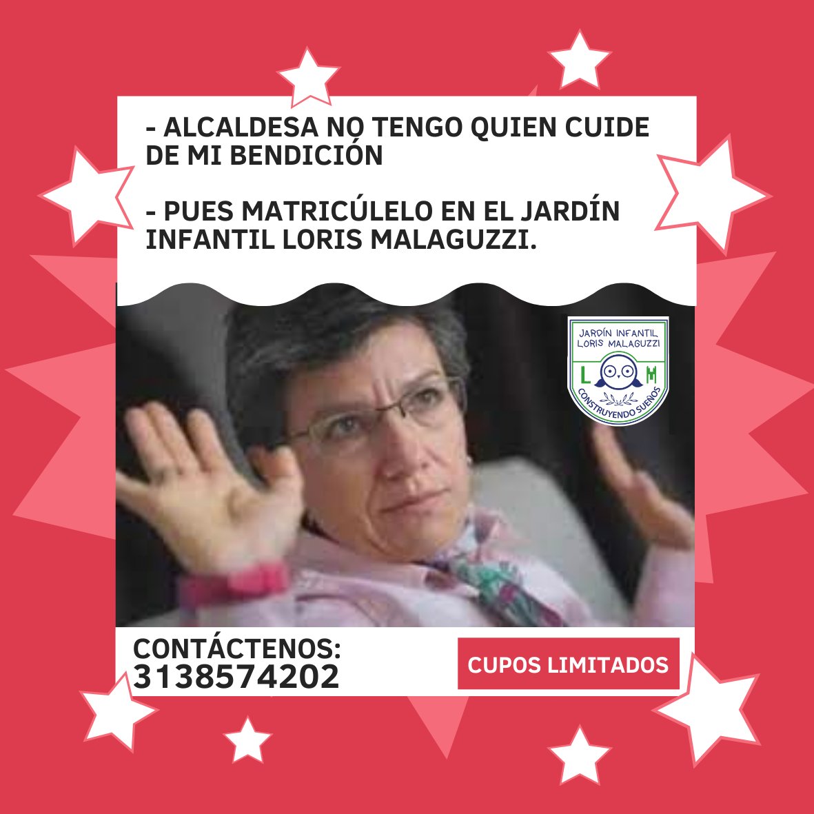JILMalaguzzi's tweet photo. Recomendación de la señora alcaldesa Claudia Lopez, un poco de humor solo porque hoy es #Viernes.
.
#LorisMalaguzzi #RegresoAClases #JardínInfantil #educación #preescolar #PrimeraInfancia #CuidadoDeNiños #MiBendición #Suba #Bogota https://t.co/9iVsg2ZF1O
