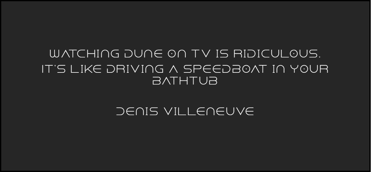 FilmsdeLover's tweet photo. Je m'attendais pas à ce que "Dune", dispo depuis aujourd'hui en VOD, s'ouvre sur cette citation. https://t.co/x1v5PgOZiW
