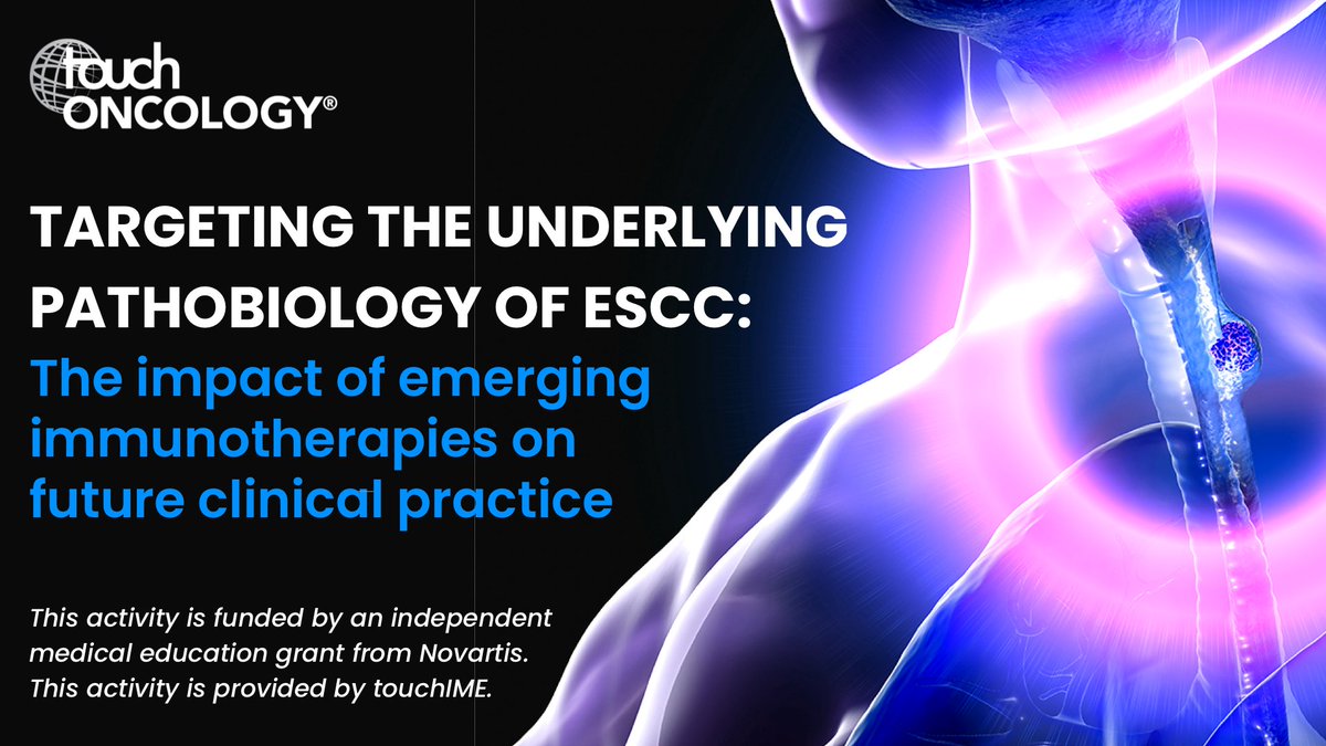touchONCOLOGY's tweet photo. Prof. Ken Kato, a gastrointestinal #oncologist , discusses recent advances in esophageal squamous cell #carcinoma #ESCC and considers the impact of current #immunotherapies on patient treatment.
Watch now: https://t.co/v2KsvK8ACJ
#oncology
#immunotherapy
#part1of3
#miniseries https://t.co/NQ6ozwleYj