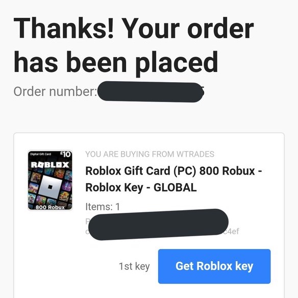 Roblox - 800 Robux Key GLOBAL