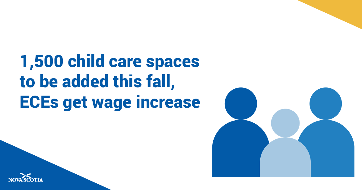nseducation's tweet photo. As part of the federal Canada-wide early learning and child-care agreement, Nova Scotia is adding more child care spaces, giving families greater access to quality care. https://t.co/Au1GorYjy3
