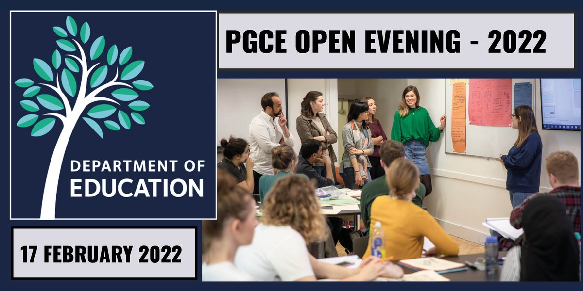 OxfordDeptofEd's tweet image. Considering #GettingIntoTeaching? 
Sign up to our #PGCE open evening to get to grips with @OxfordDeptofEd #TeacherTraining &amp;amp; what we can offer @UniofOxford

📅 17 February 2022 🕔 5PM – 7PM GMT
📋Register: education.ox.ac.uk/events/pgce-op…