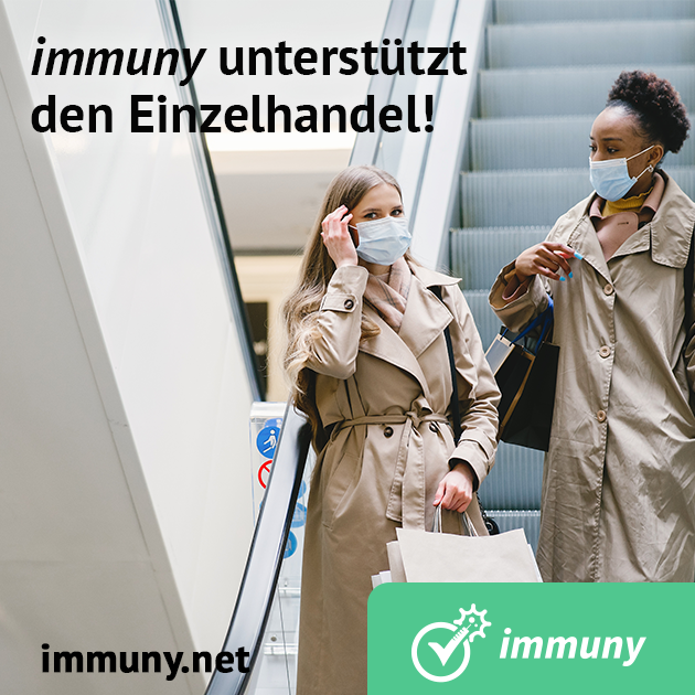 ➡️2G, 2G+ oder 3G-Einlasschecks sekundenschnell.
➡️Sofortcheck für alle Impf- und Testnachweise.
➡️Geprüfte Identitäten für verlässliche Zutrittskontrollen.

#Shopping #Einlass #einkaufen #immuny #Einzelhandel
