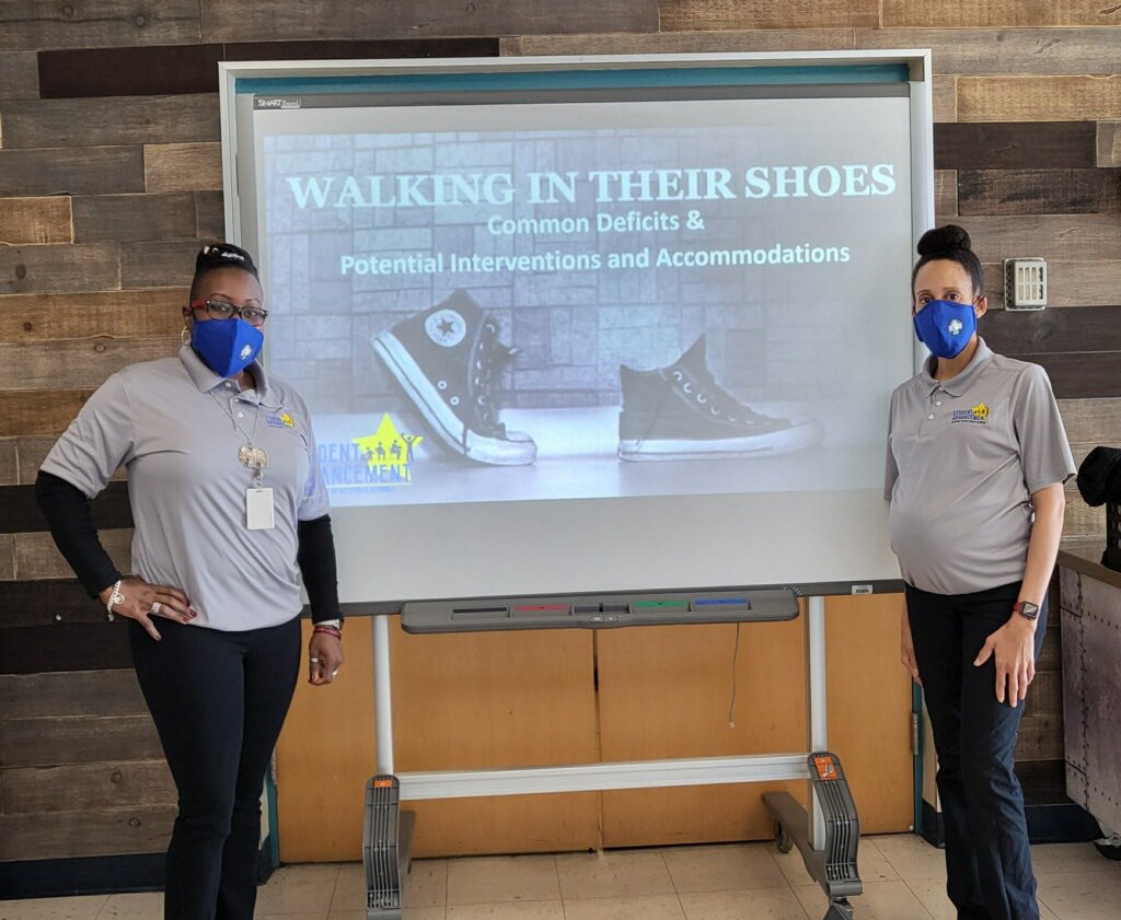 StudentAdvNNPS's tweet photo. Dr. Tonya Faulk and Chante' Lawrence took Booker T. Washington Middle School staff along a walk into the shoes of Students with Disabilities- “Walking In Their Shoes" @TonyaTheDiva @Chanluv71 @MmUpenn16 @vv3104 @StudentAdvNNPS @BTWashingtonMS https://t.co/1mDqPjYhWE