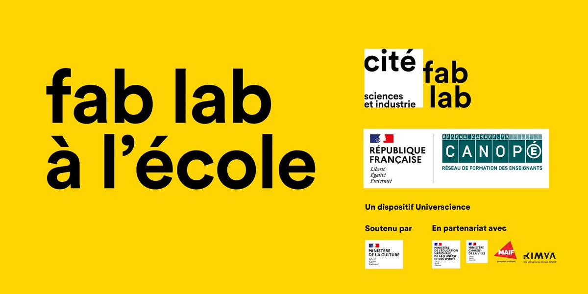 universcience's tweet photo. Forts du large succès du dispositif #FabLabÀLÉcole, @universcience et @reseau_canope intensifient en région leur partenariat, en signant aujourd'hui à la @citedessciences une convention jusqu’en 2024. https://t.co/2xODf5CnOk