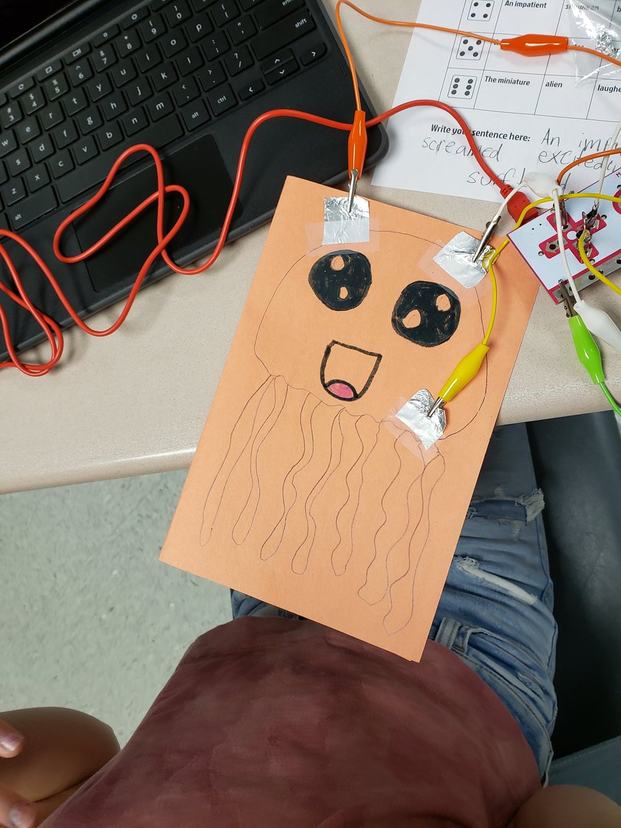 Makey Makey is making our diagramming sentences extra special! @Hamilton_ES <a href="/makeymakey/">Makey Makey</a>