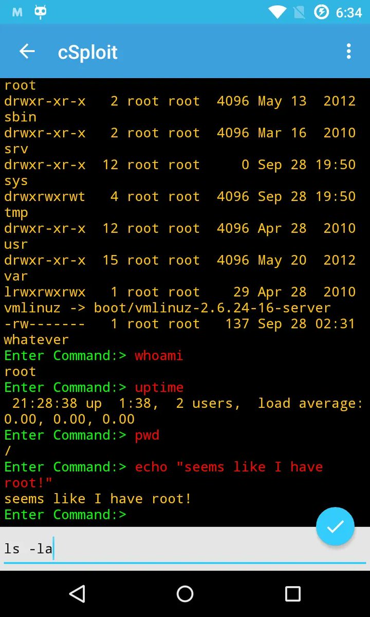 chc_course's tweet image. cSploit
 عبارة عن مجموعة تحليل واختراق لشبكات Android
مجانية / حرة ومفتوحة المصدر (GPLed)
 تهدف إلى أن تكون مجموعة الأدوات الاحترافية الأكثر اكتمالاً وتقدماً لخبراء أمن المعلومات لإجراء تقييمات أمان الشبكة على جهاز محمول فقط.
chc-course.com/tools/mwoCgbIX…