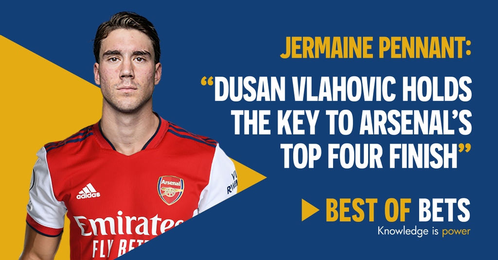 BestOfBetsUK's tweet photo. In an exclusive interview with Jermaine Pennant, we discuss Arsenal chiefs' willingness to break the bank for Vlahovic with their current lack of good goal scorers. ⚽️

Read the full interview here: https://t.co/agWmnbqrhL https://t.co/XTLV3QupZ3