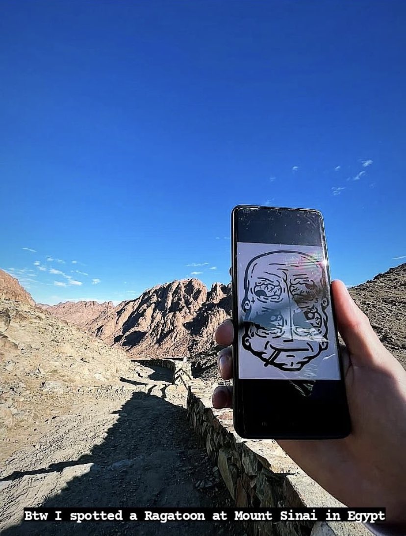ragaco30's tweet photo. Gm frens! Today my upcoming #NFT project made it to the Mount Sinai in Egypt, we are going there and nonstop to the moon. Stay tuned and LFG๐! #ragatoons #ToTheMoon https://t.co/TYawrhnHu1