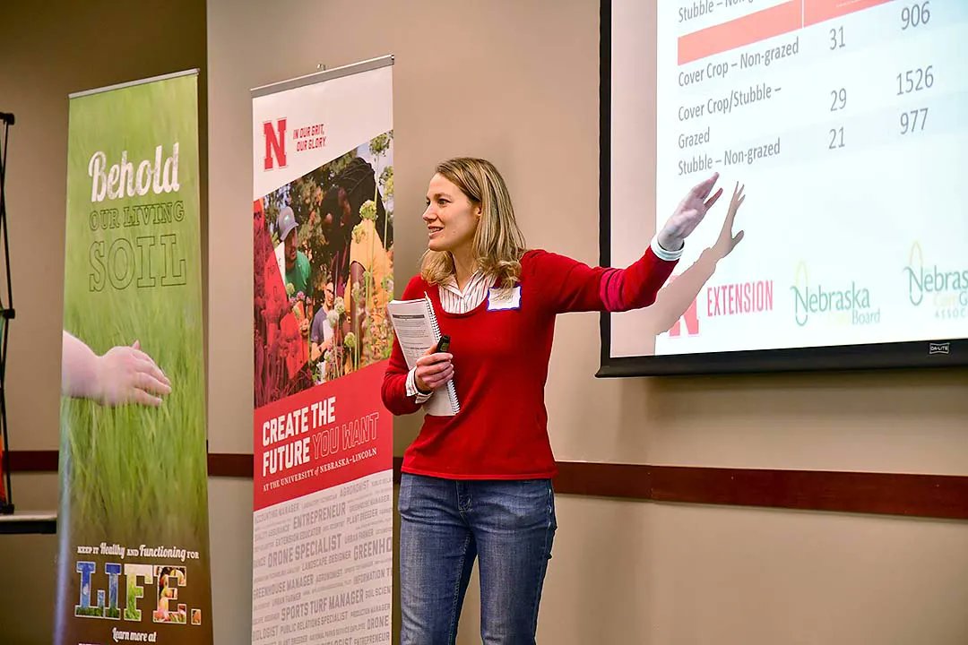 UNL_CropWatch's tweet photo. Digging into Extension: The Right Path for Jenny Rees | Jenny has been at @UNLExtension since 2004, but working for extension wasn't always a part of her plan. Find out how she discovered her ag career path and what it means to her today: https://t.co/oDQF7KaDzx 🌱 #NebExt https://t.co/ZmaQjfipfv