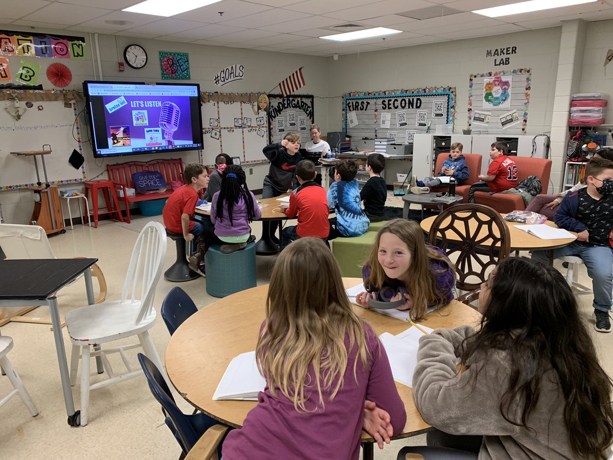 FordEScobb's tweet photo. Our third graders are learning the foundations of podcasting in preparation for creating their own. Their excitement is infectious! #EngageEnrichEmpower #thebestisyettocome https://t.co/4ZmRzmmmHv