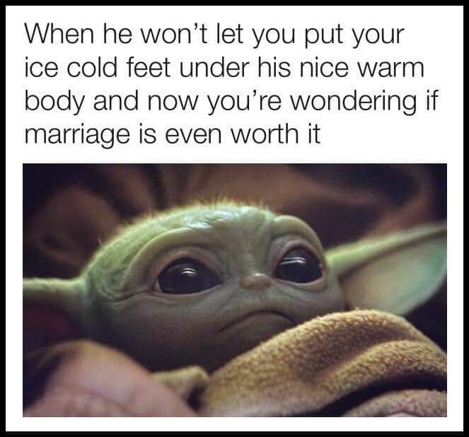 😂😂😂 it's pretty frosty right now, will your other half let you put your ice cold feet under their warm bodies? 

#coldfeet #winter