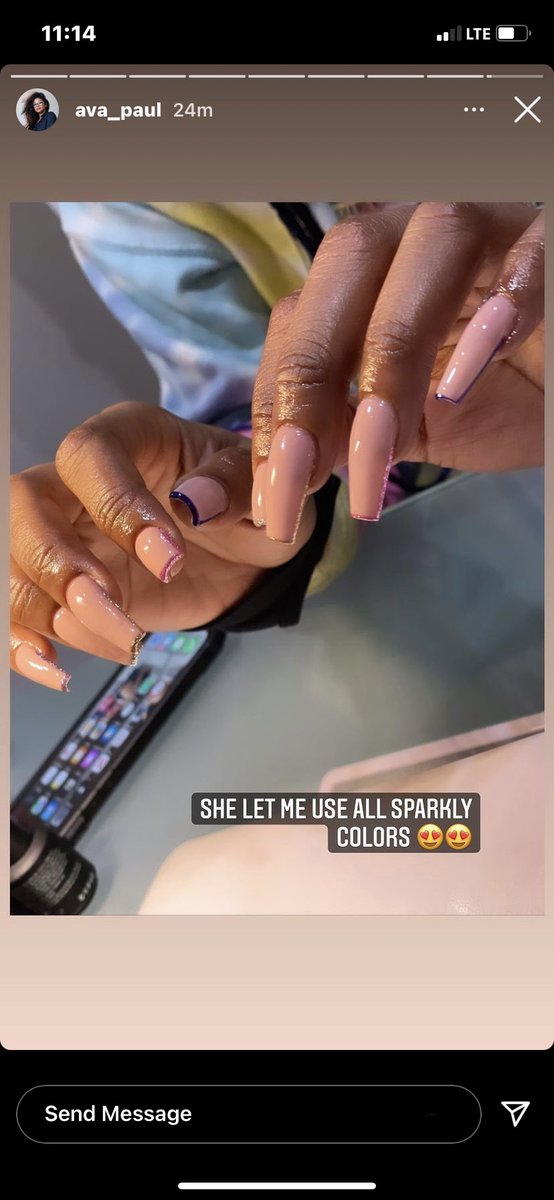 LalatheCosmo's tweet photo. My girl @AVA__PAUL got me right!!! Check her out #nails #dallasnails #dallas #longnails #braider #texas #texasnails https://t.co/K6UAqkS1yg