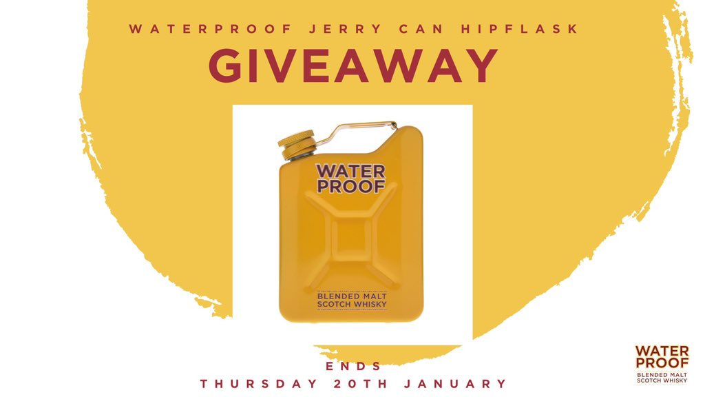 C O M P E T I T I O N ✨
Just to make January that bit brighter! Our NEW WaterProof Jerry Can Hip Flasks have just landed in our web shop and we’re giving 2 lucky people the chance to WIN! To enter; follow <a href="/WaterProofMalt/">WaterProof Whisky</a>, retweet &amp; tag a few friends! Winners announced 20th Jan!