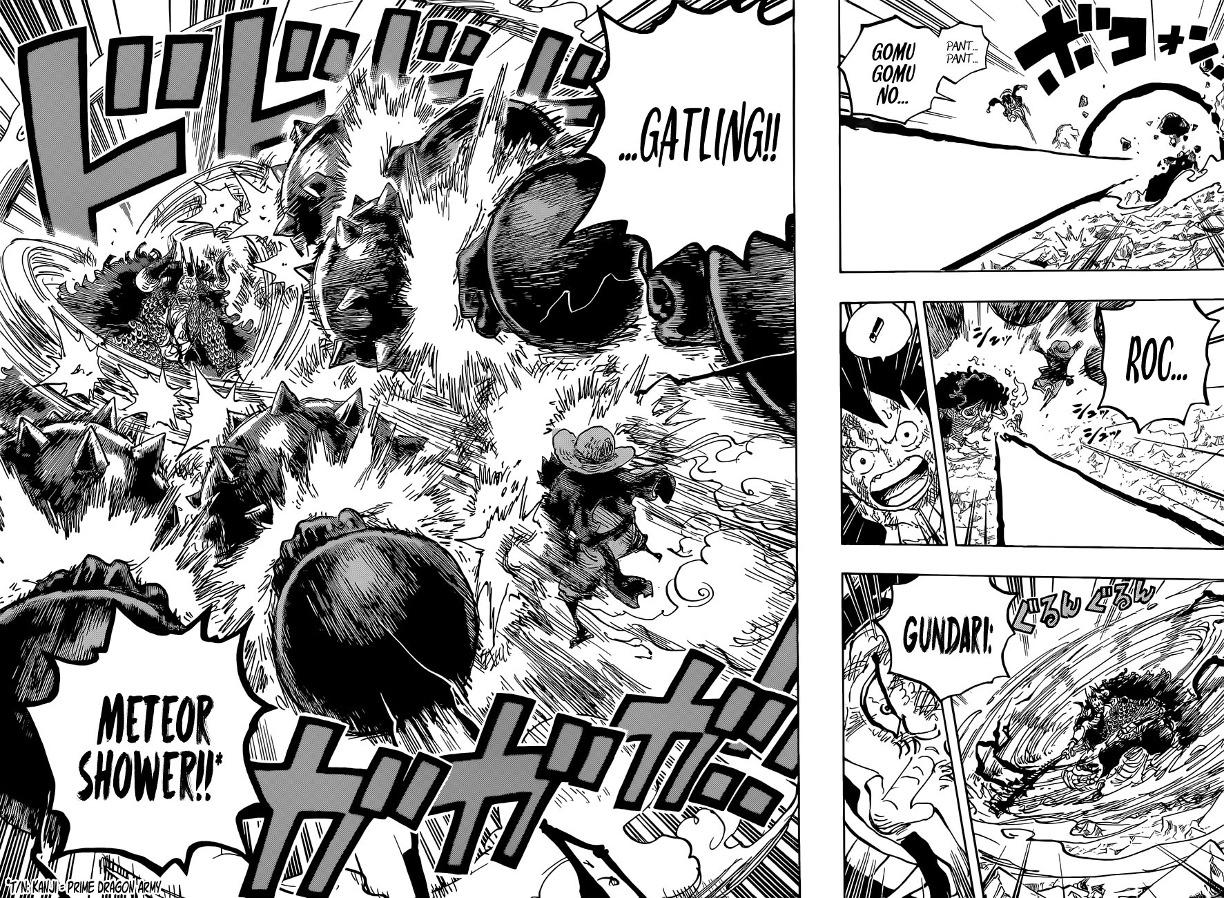 Bchargoistheartist94 on X: Finally! One Piece chapter 1037 has arrived and  the fight between #luffy and #kaido is pretty intense! 😱😱 — the Gorosei  are back and what's that at the end?