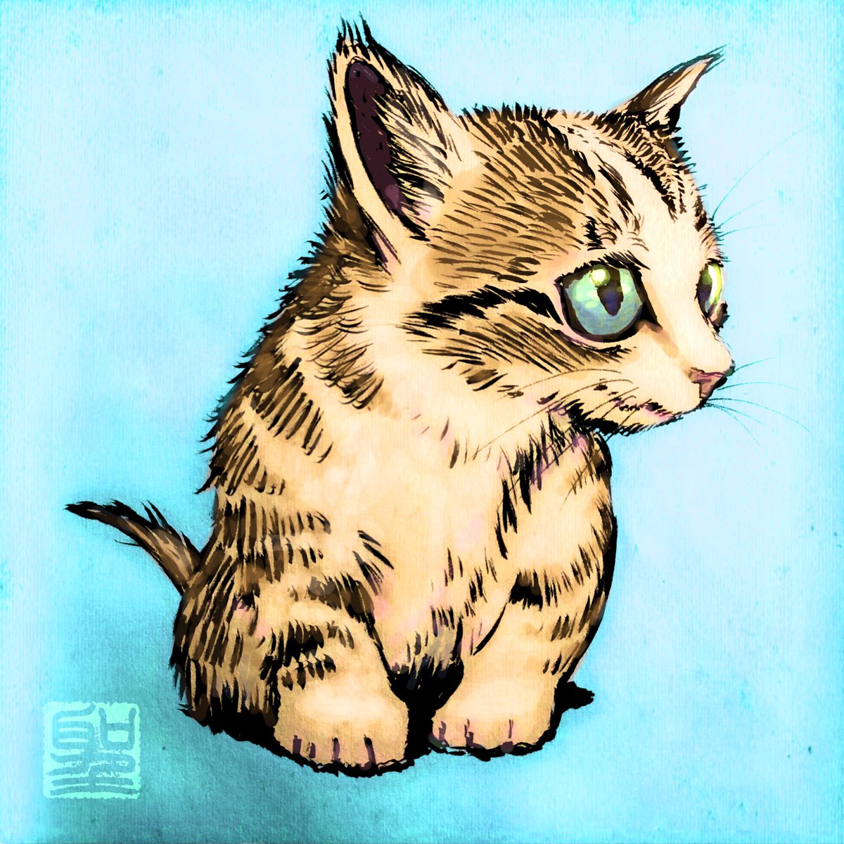「おはこんばんちは 」|CatCuts ✴︎日々猫絵描く漫画編集者のイラスト