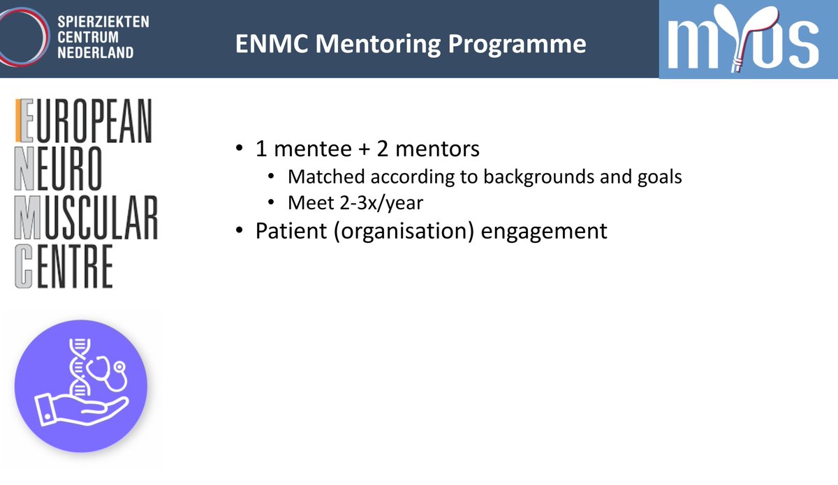 MYOS_SCN's tweet photo. A few notable examples of activities we're involved in:
1. @_ENMC mentoring program https://t.co/SeU0zDRNzZ

2. #Event4Talent networking event co-organised with @Spierfonds https://t.co/LssVk2dMc4

3. The annual NL-NMD thesis awards: congrats Anke Rietveld @spiercentrum! https://t.co/EnukanKcbD