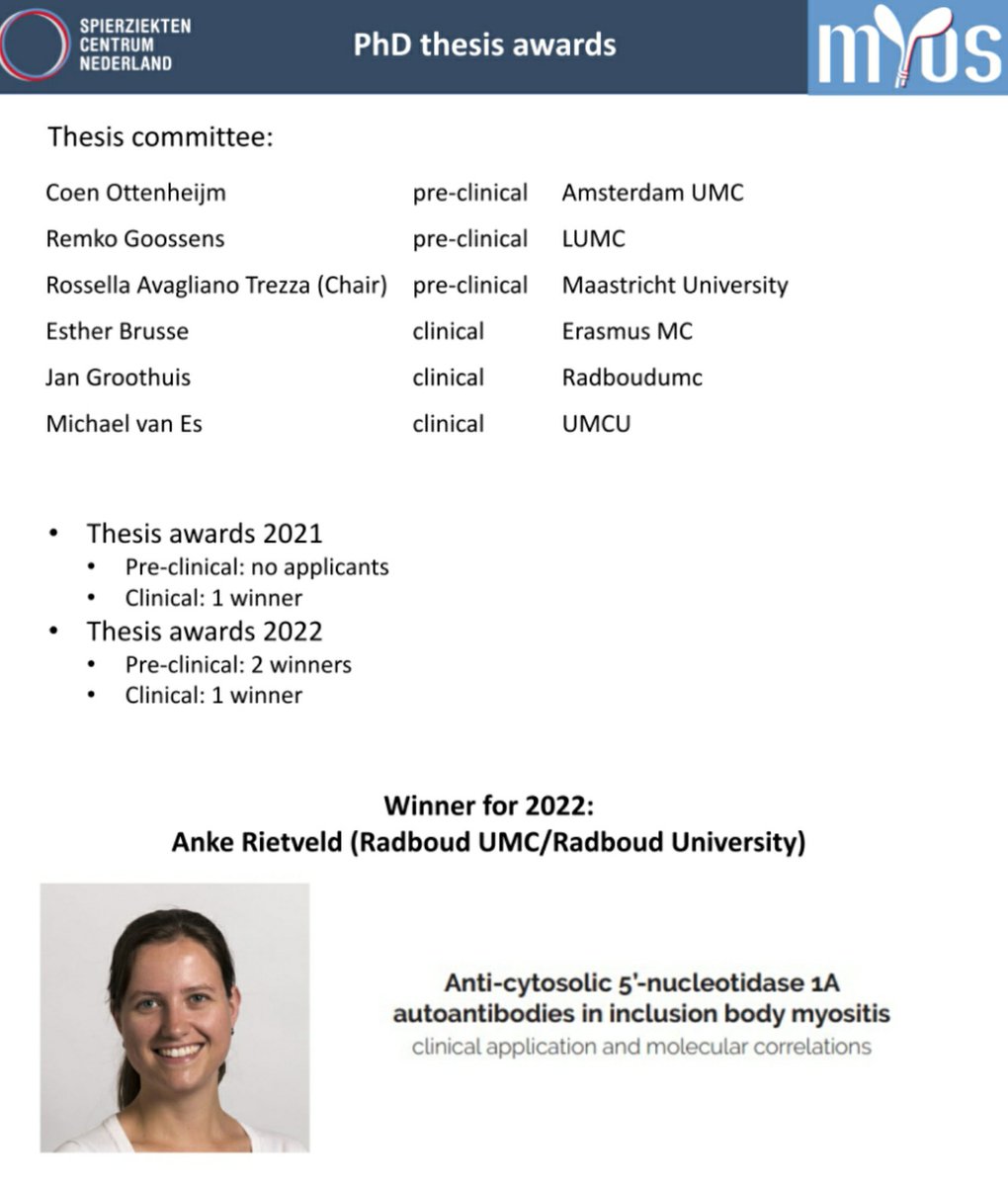 A few notable examples of activities we're involved in:
1. <a href="/_ENMC/">ENMC</a> mentoring program enmc.org/mid-career-men…

2. #Event4Talent networking event co-organised with @Spierfonds spierfonds.nl/wat-wij-doen/t…

3. The annual NL-NMD thesis awards: congrats Anke Rietveld <a href="/spiercentrum/">Spiercentrum Radboud</a>!