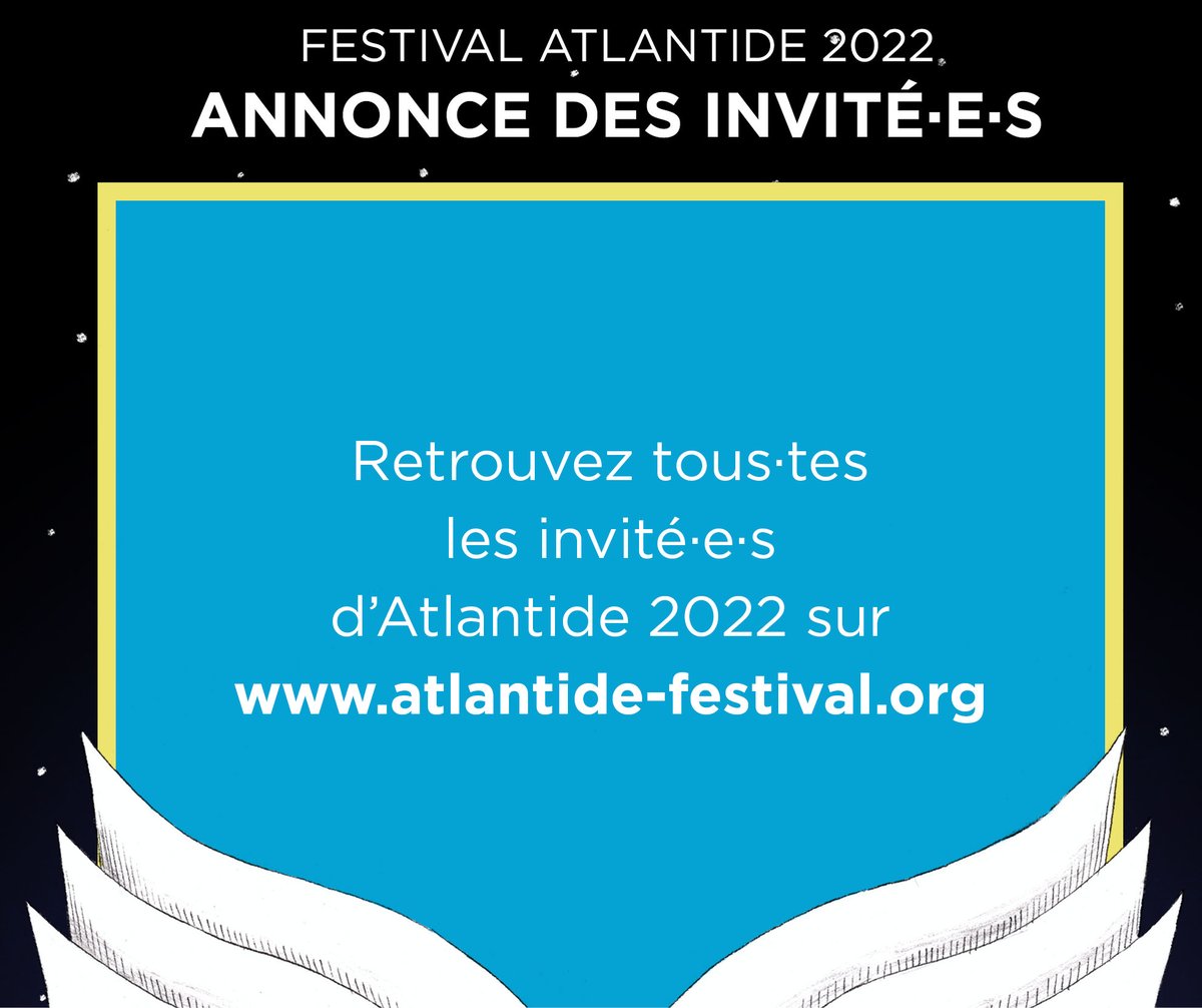 Découvrez les autrices et auteurs qui participeront à la 10ème édition d'Atlantide, Les Mots du Monde à Nantes  : atlantide-festival.org/project-type/l…

Sous la direction artistique d'<a href="/amabanckou/">Alain Mabanckou</a>  ! 

#atlantide2022

Une coproduction <a href="/lelieuunique/">le lieu unique (compte inactif)</a>  et <a href="/LaCiteCongres/">La Cité Nantes</a>