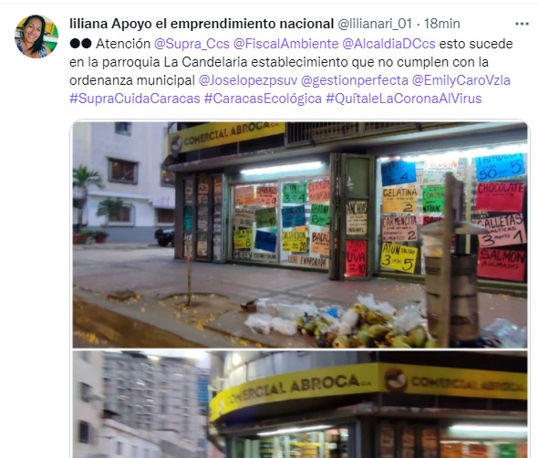 Supra_Ccs's tweet photo. Atendiendo el llamado realizado por @lilianari_01    nuestras cuadrillas acudieron a realizar la recolección en La Candelaria

Estamos recibiendo todos sus reportes y  sugerencias, y dándole atención a la brevedad posible. 

@gestionperfecta 
@AlcaldiaDCcs  
@joselopezpsuv https://t.co/vmkW1YSrbx