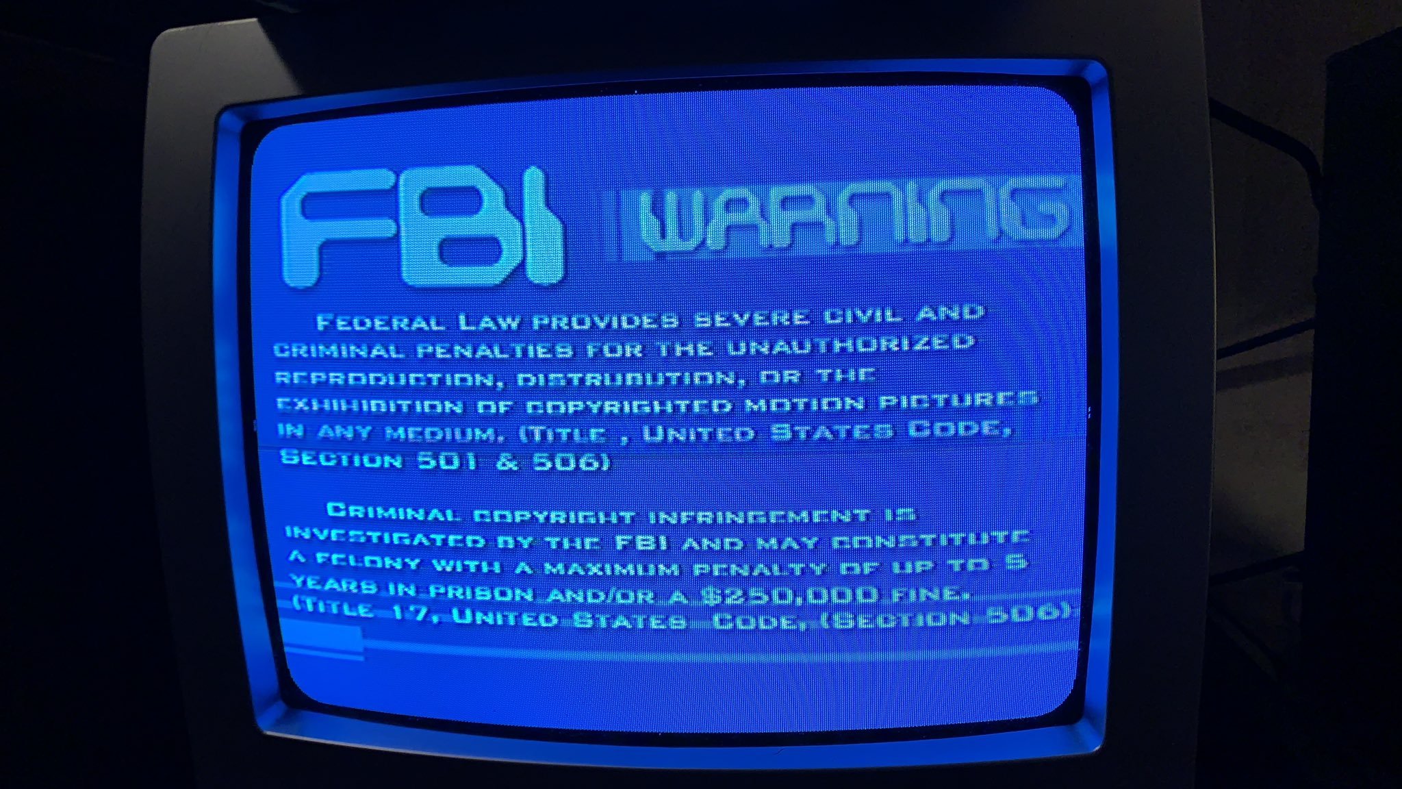 eccö archive on Twitter: "FUNimation FBI Warning Screen (2001)  https://t.co/elrwFZN5El" / Twitter